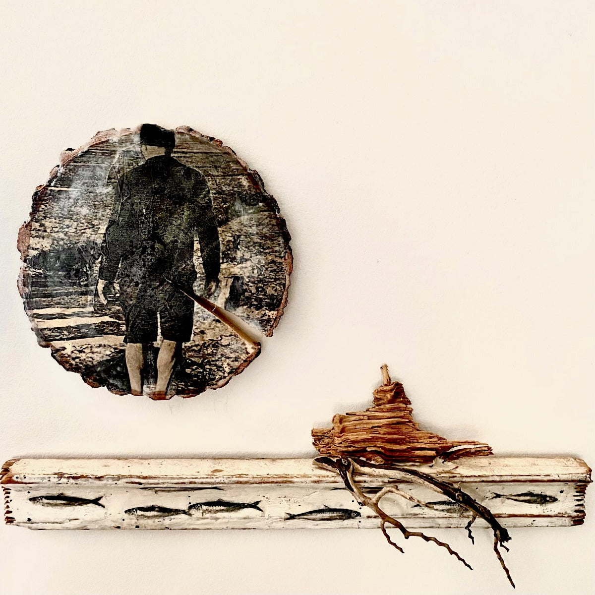 Photo Encaustic on Natural Wood